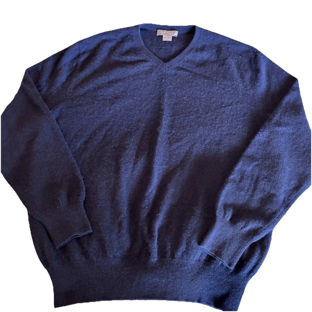 Daniel Cremieux‎ Men's Cashmere Navy Sweater Signature Collection Grandpacore Lg
